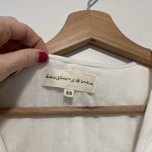 Daughters of India Kyra Mini Dress in White Gauze Size XS - Picture 4 of 10